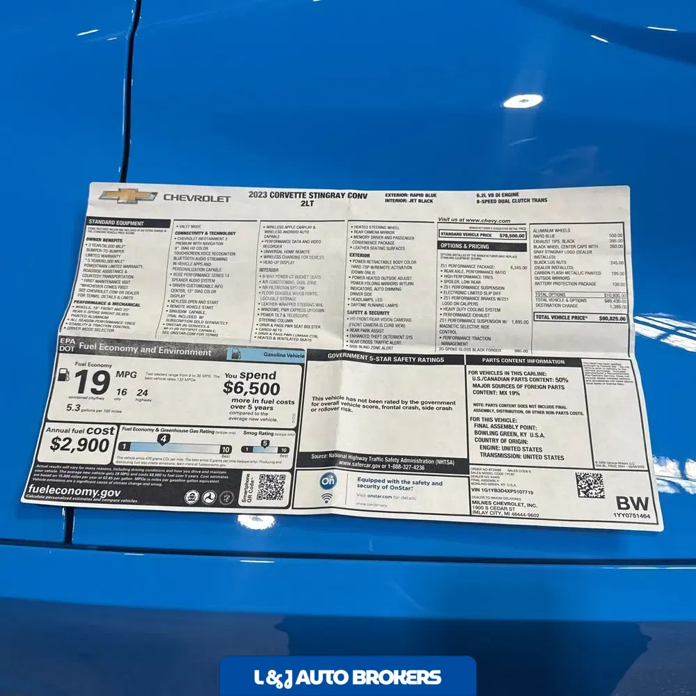 2023 Chevrolet Corvette Stingray