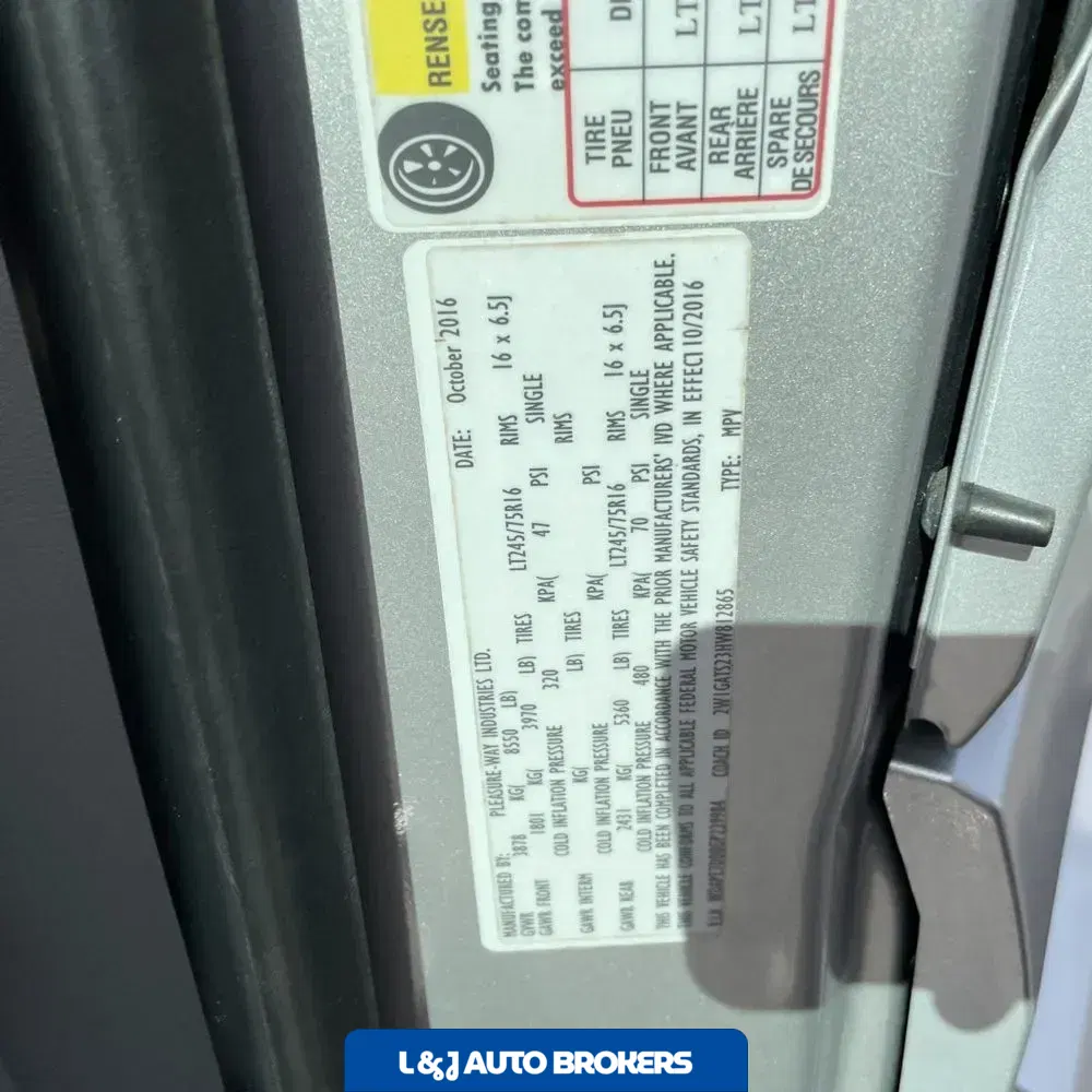 2016 Mercedes-Benz Sprinter 2500 Std Roof