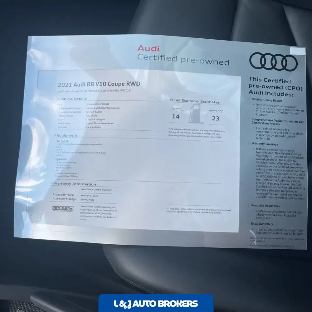2021 Audi R8 V10